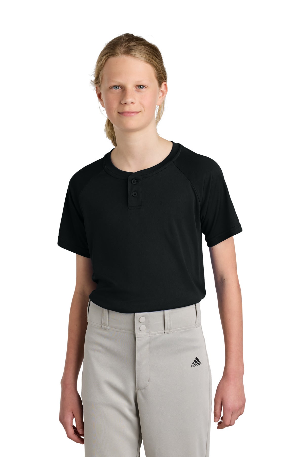 Sport-Tek® Youth PosiCharge® Competitor 2-Button Henley YST359