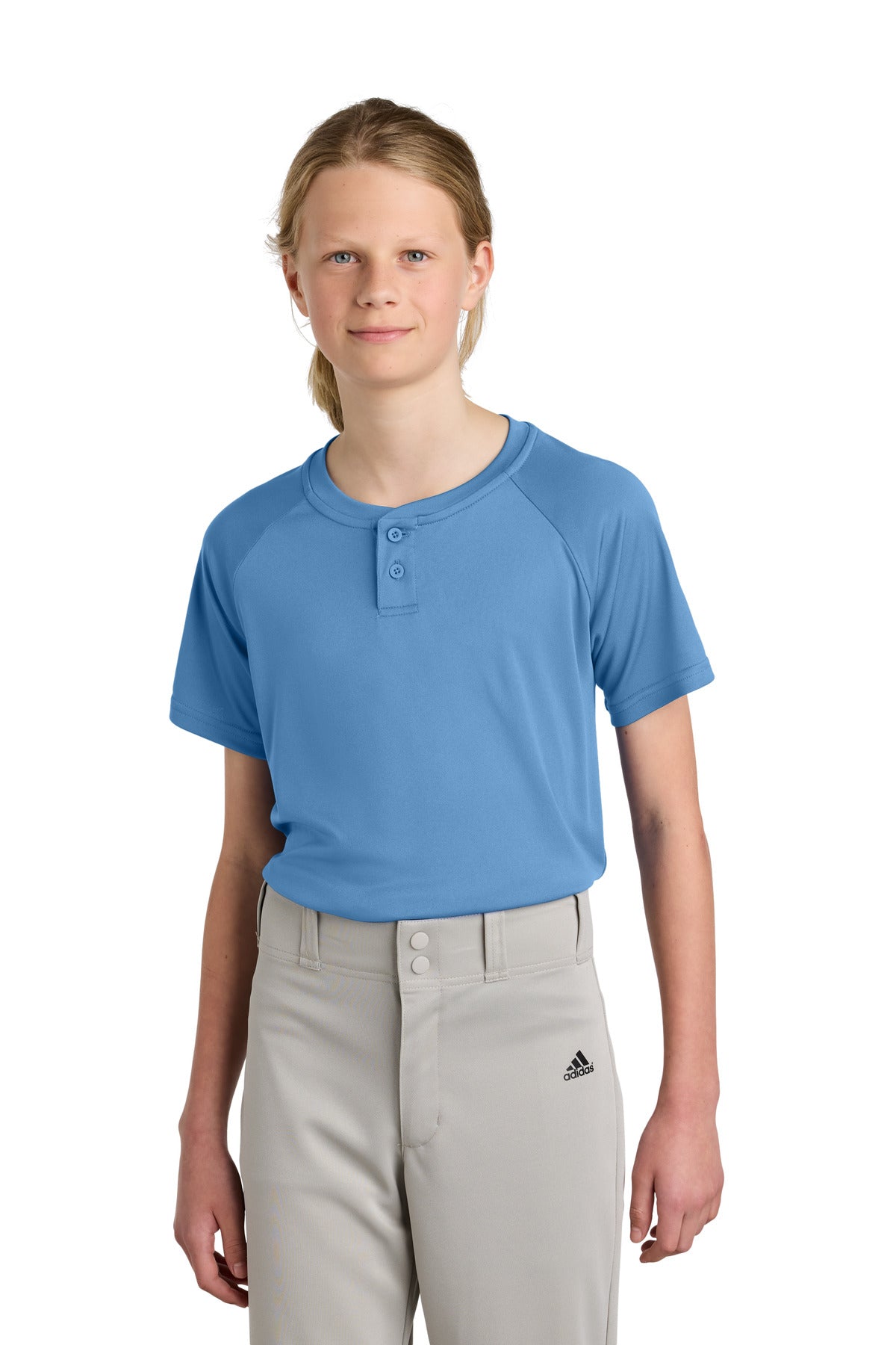 Sport-Tek® Youth PosiCharge® Competitor 2-Button Henley YST359