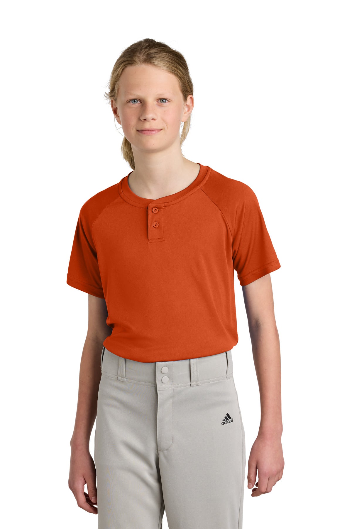 Sport-Tek® Youth PosiCharge® Competitor 2-Button Henley YST359