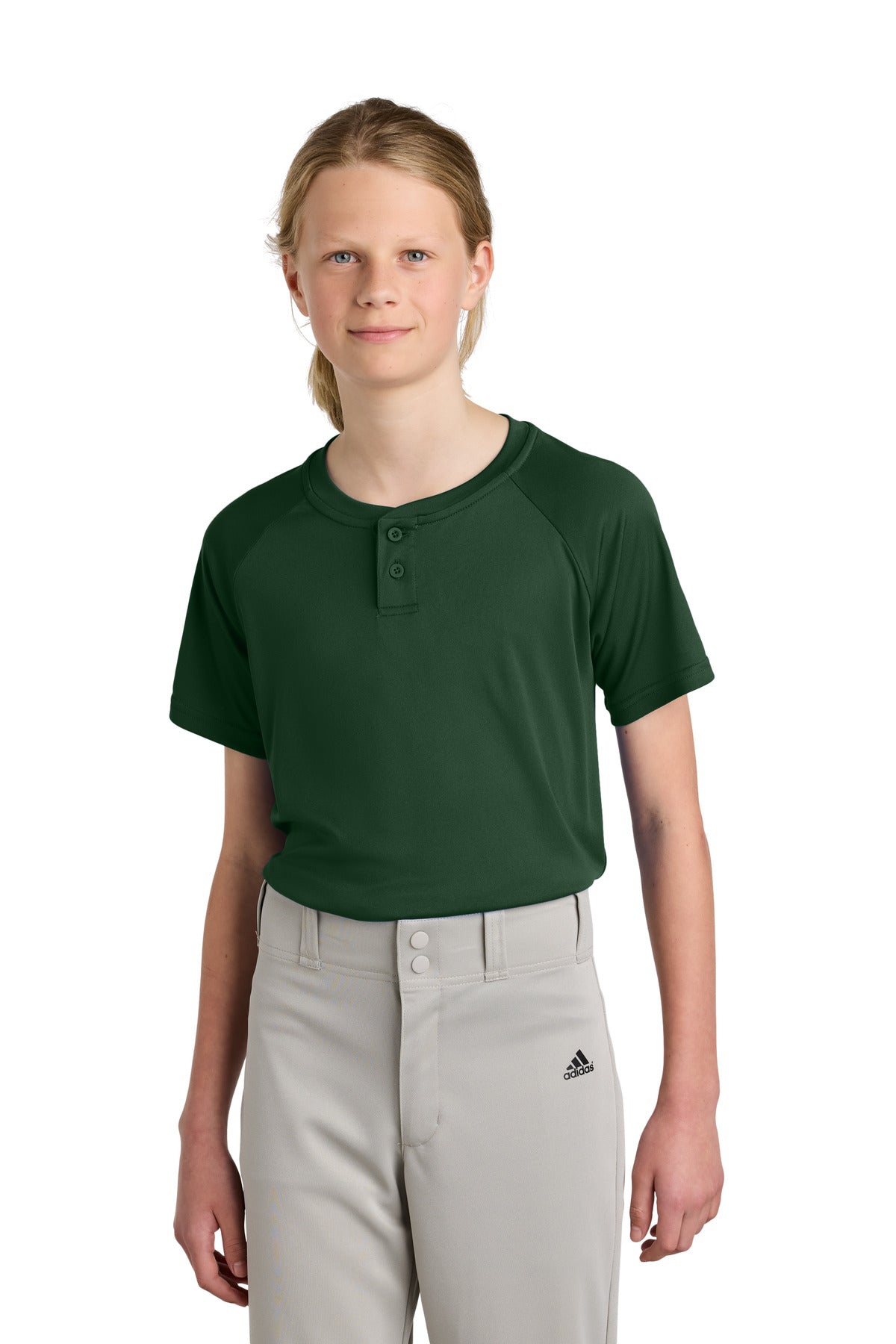 Sport-Tek® Youth PosiCharge® Competitor 2-Button Henley YST359