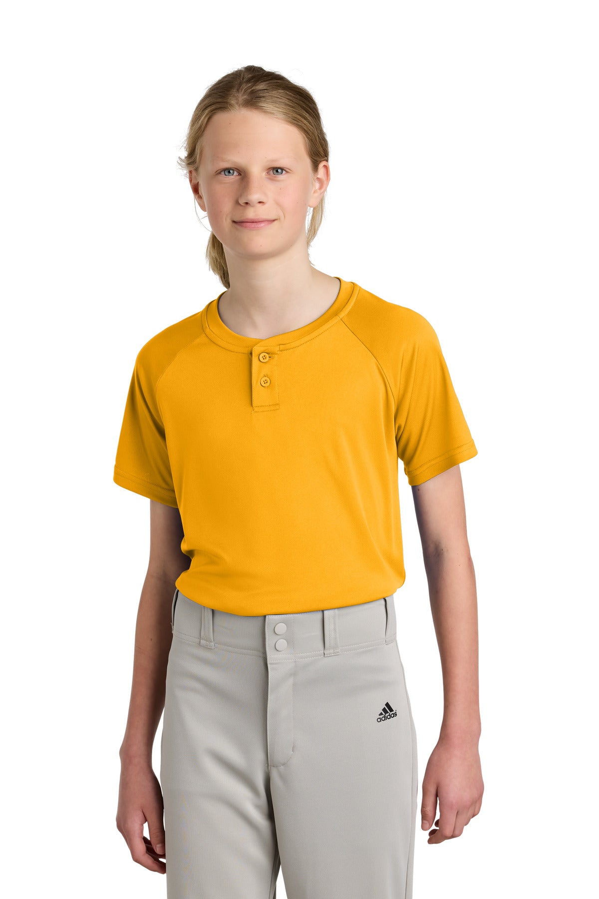 Sport-Tek® Youth PosiCharge® Competitor 2-Button Henley YST359