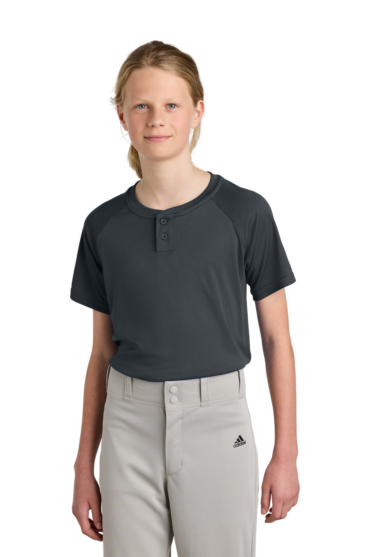 Sport-Tek® Youth PosiCharge® Competitor 2-Button Henley YST359