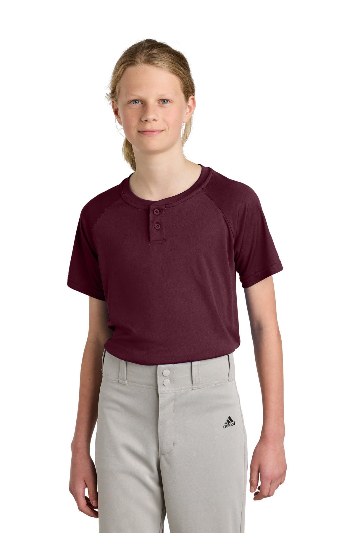 Sport-Tek® Youth PosiCharge® Competitor 2-Button Henley YST359