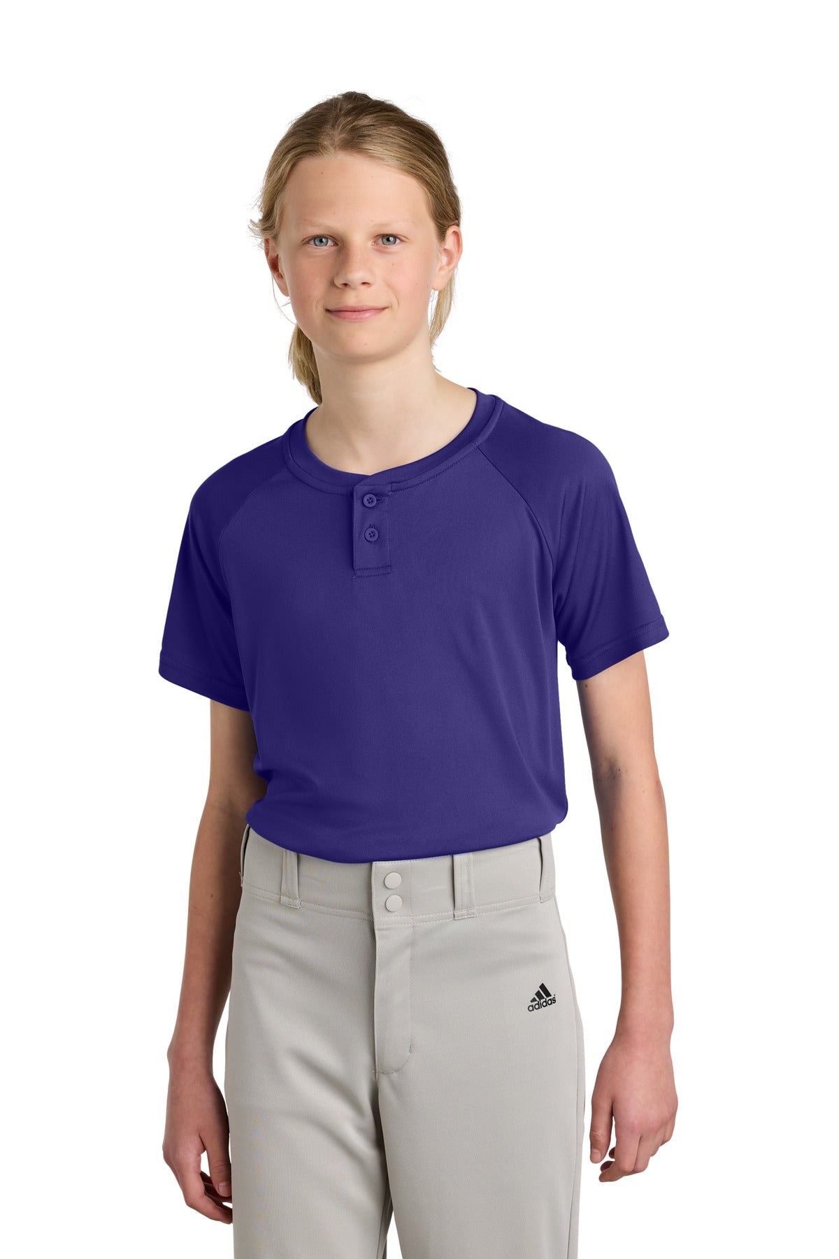 Sport-Tek® Youth PosiCharge® Competitor 2-Button Henley YST359