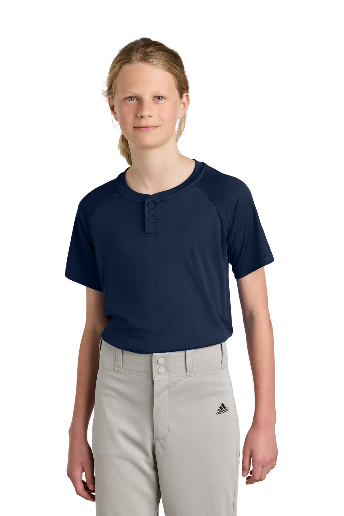 Sport-Tek® Youth PosiCharge® Competitor 2-Button Henley YST359