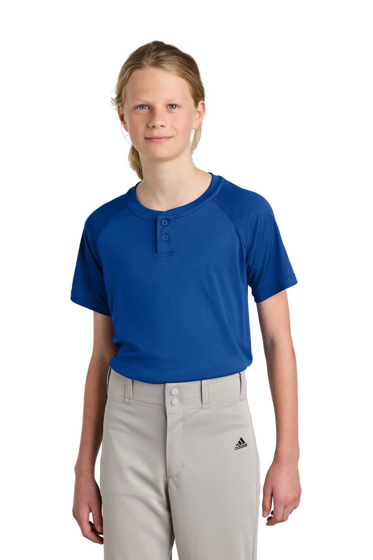 Sport-Tek® Youth PosiCharge® Competitor 2-Button Henley YST359