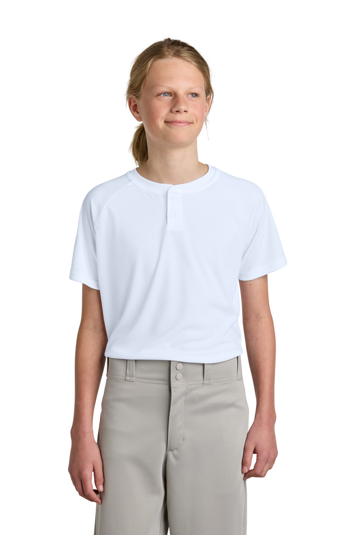 Sport-Tek® Youth PosiCharge® Competitor 2-Button Henley YST359