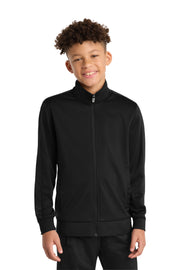 Sport-Tek ® Youth Tricot Sleeve Stripe Track Jacket YST94