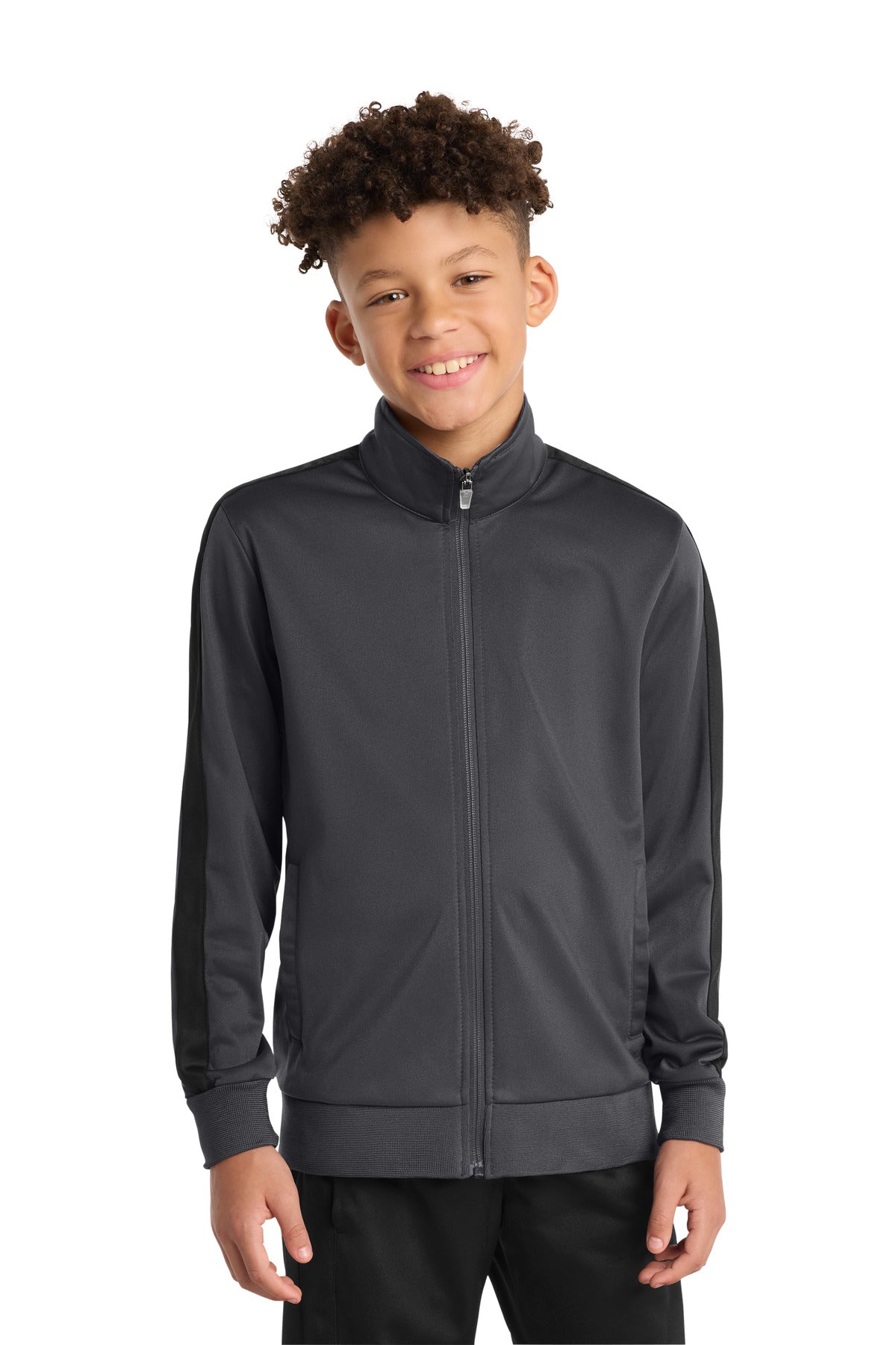 Sport-Tek ® Youth Tricot Sleeve Stripe Track Jacket YST94