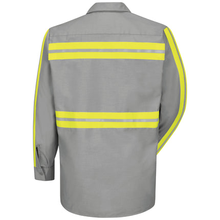 Red Kap® Long Sleeve Enhanced Visibility Industrial Work Shirt / SP14EG