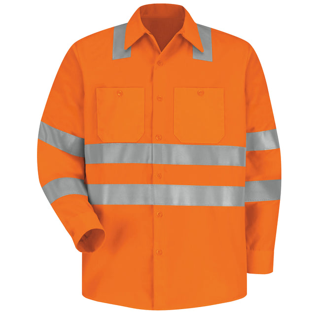 Red Kap® Hi-Visibility Long Sleeve Work Shirt - Type R, Class 3 / SS14OF