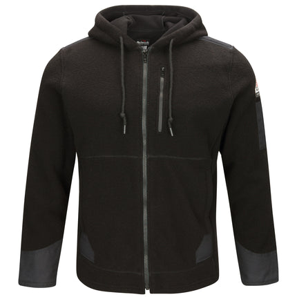 Bulwark® Men's Front Zip Modacrylic Blend Fleece Hoodie / SMH8BK
