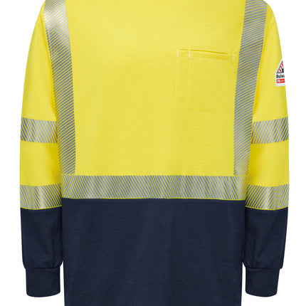 Bulwark® Hi-Visibility Lightweight Colorblock Long Sleeve T-Shirt / SMB2HN