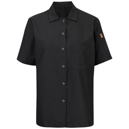 Red Kap® Women's Short Sleeve Cook Shirt with OilBlok + MIMIX® / 501XBK