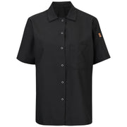 Red Kap® Women's Short Sleeve Cook Shirt with OilBlok + MIMIX® / 501XBK