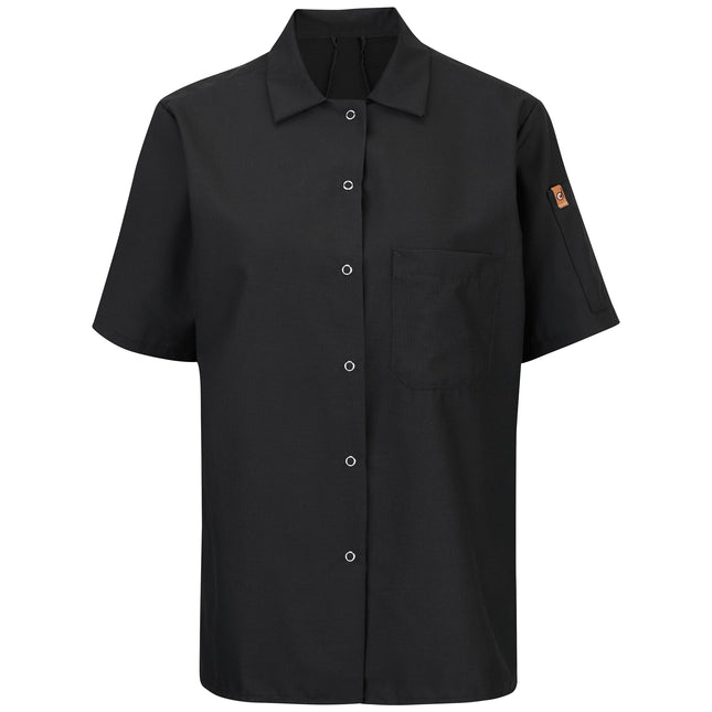 Red Kap® Women's Short Sleeve Cook Shirt with OilBlok + MIMIX® / 501XBK