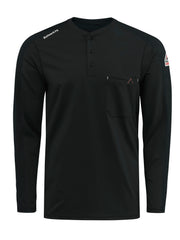 Bulwark® Men's Flex Knit Henley / STL2BK