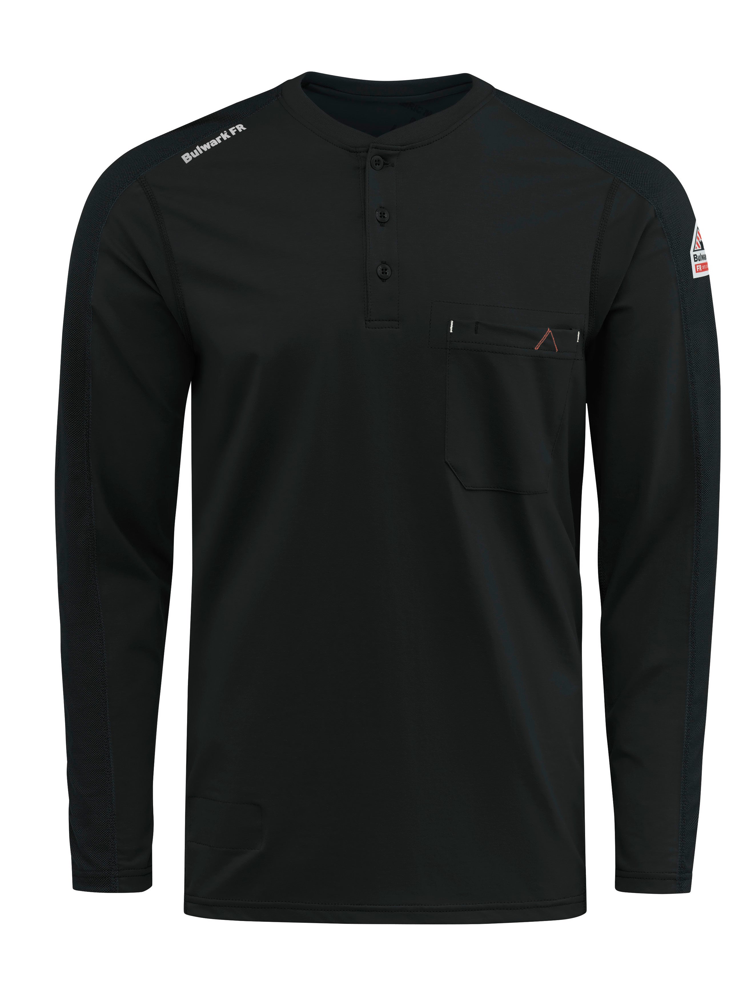 Bulwark® Men's Flex Knit Henley / STL2BK