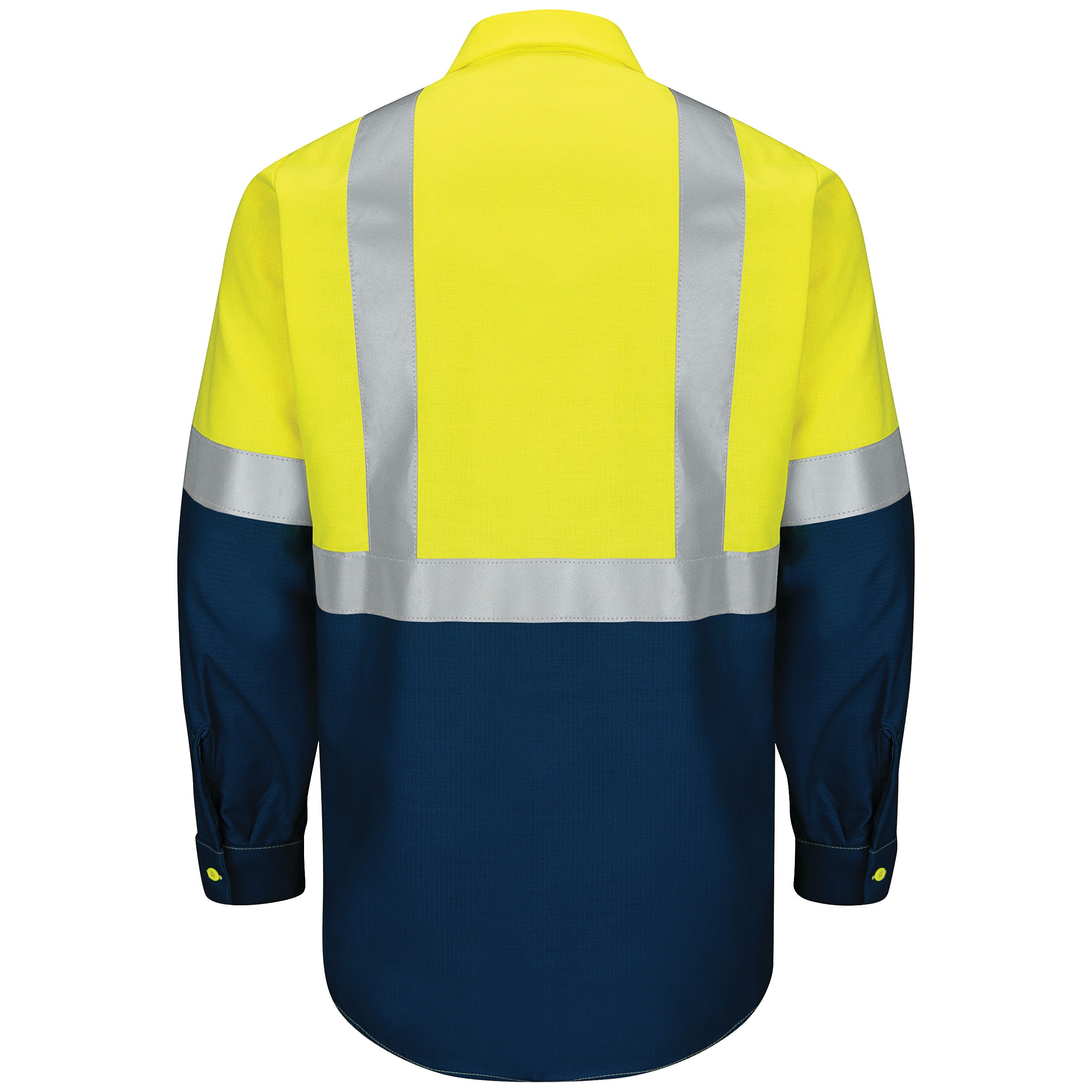 Red Kap® Hi-Visibility Long Sleeve Color Block Ripstop Work Shirt - Type R, Class 2 / SY14YN