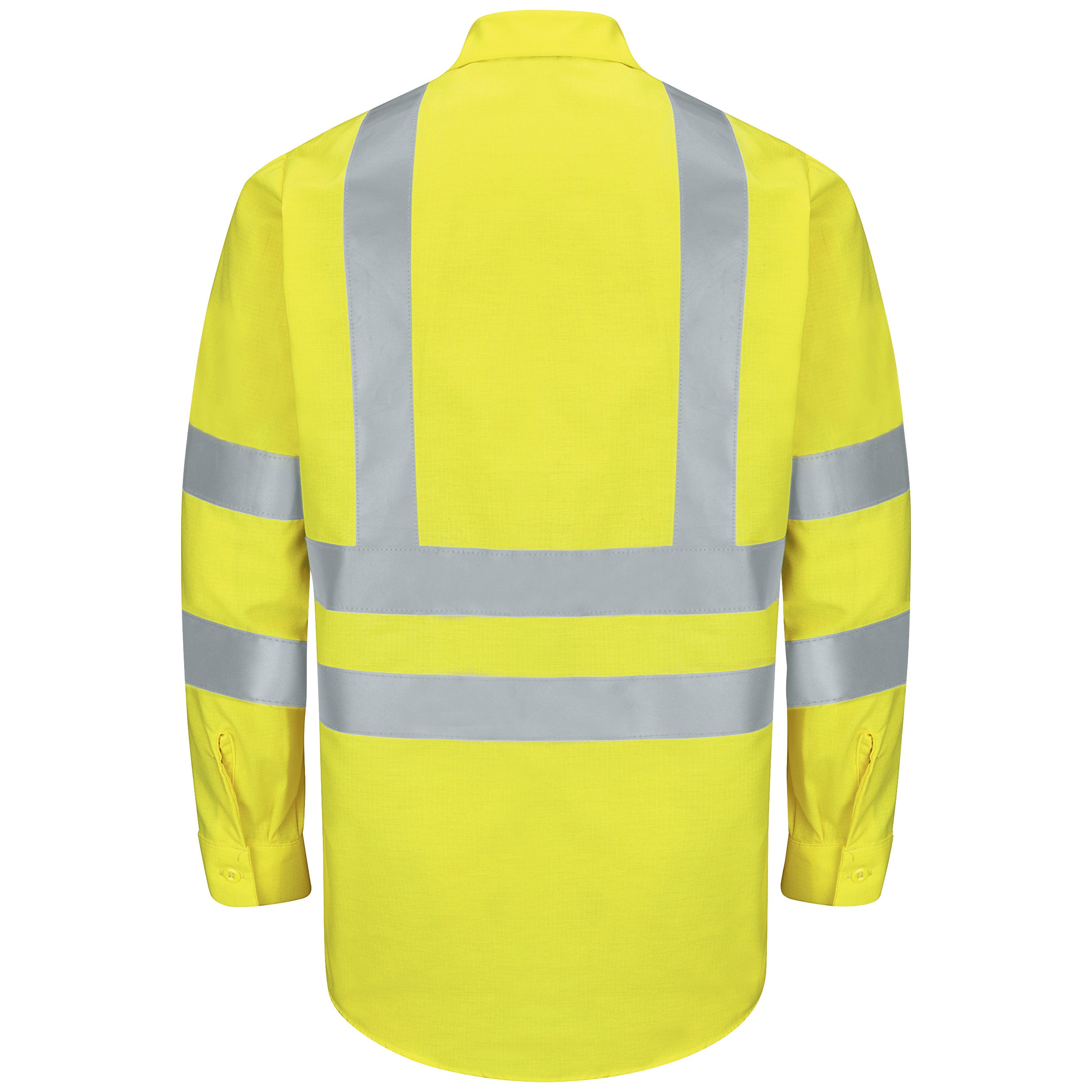 Red Kap® Men's Hi-Visibility Long Sleeve Ripstop Work Shirt - Type R, Class 3 / SY14AB