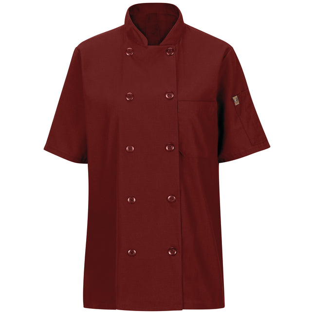 Red Kap® Women's Short Sleeve Chef Coat with OilBlok + MIMIX® / 045XFR