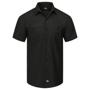 Dickies® Men's Industrial WorkTech Ventilated Short-Sleeve Work Shirt With Cooling Mesh / LS51BK