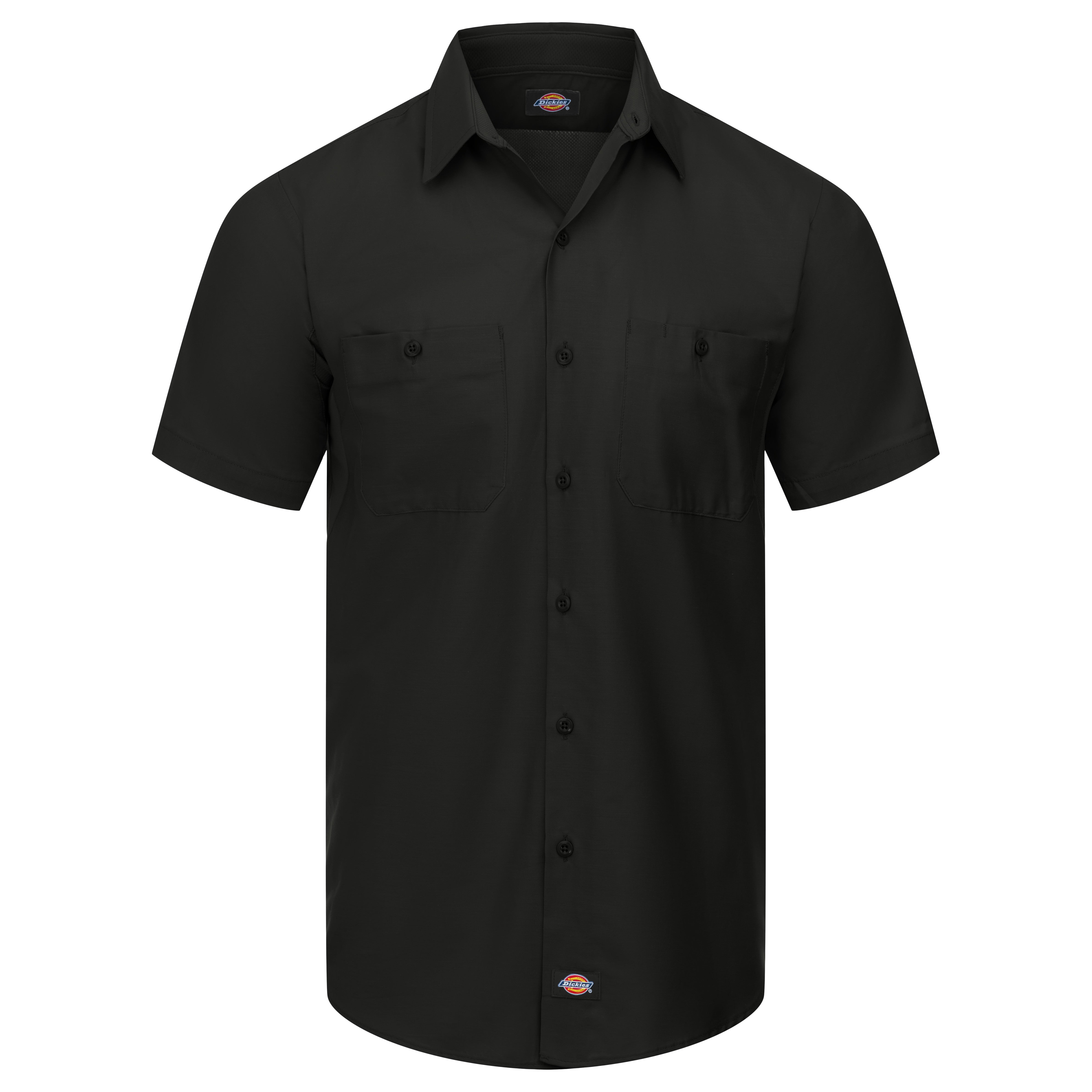 Dickies® Men's Industrial WorkTech Ventilated Short-Sleeve Work Shirt With Cooling Mesh / LS51BK