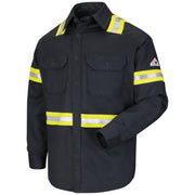 Bulwark® Men's Midweight FR Enhanced Visibility Uniform Shirt / SLDTNV