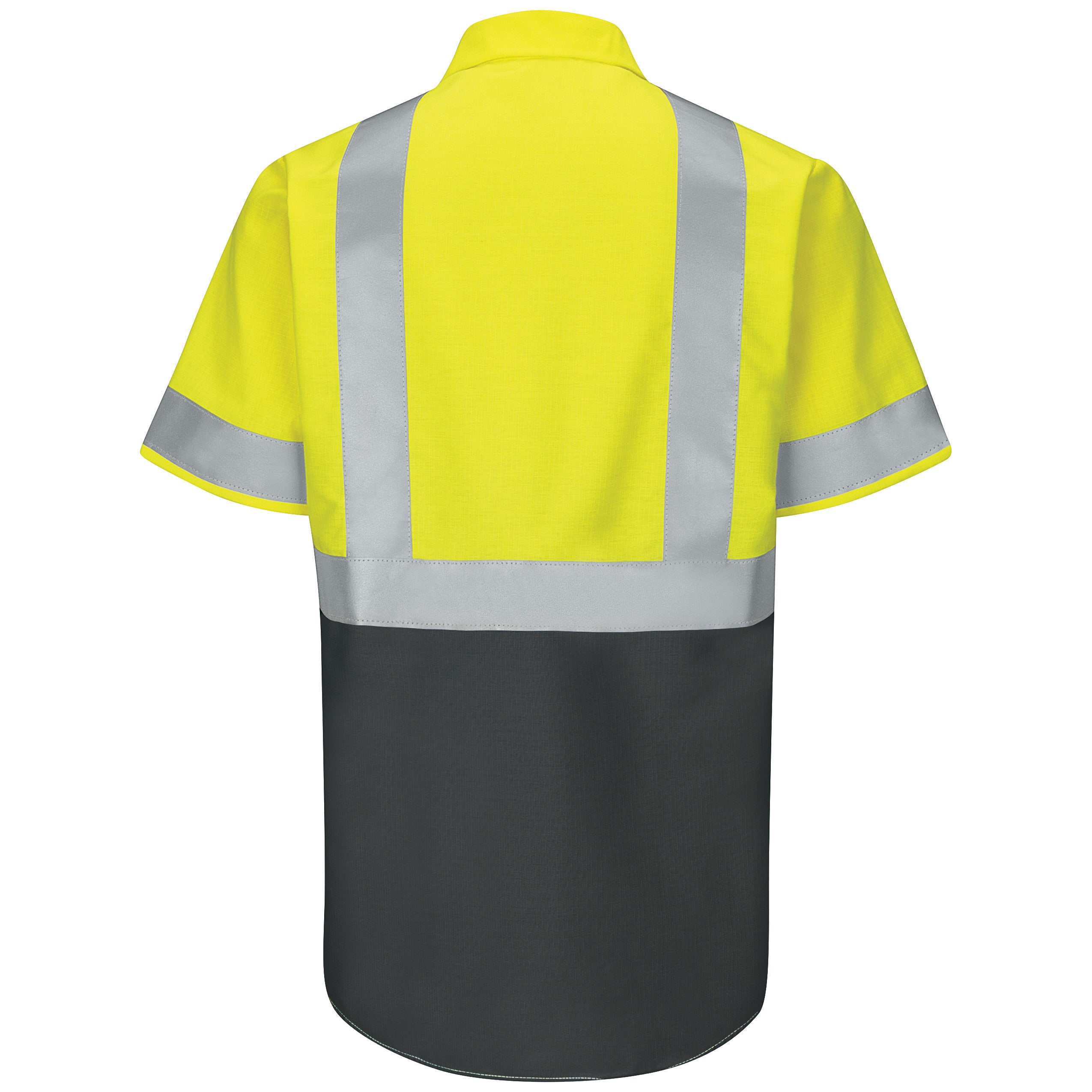 Red Kap® Men's High Visibility Short Sleeve Color Block Ripstop Work Shirt - Type R, Class 2 / SY24YC