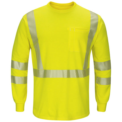 Bulwark® Hi-Visibility Lightweight Long Sleeve T-Shirt with Insect Shield / SMK8HI