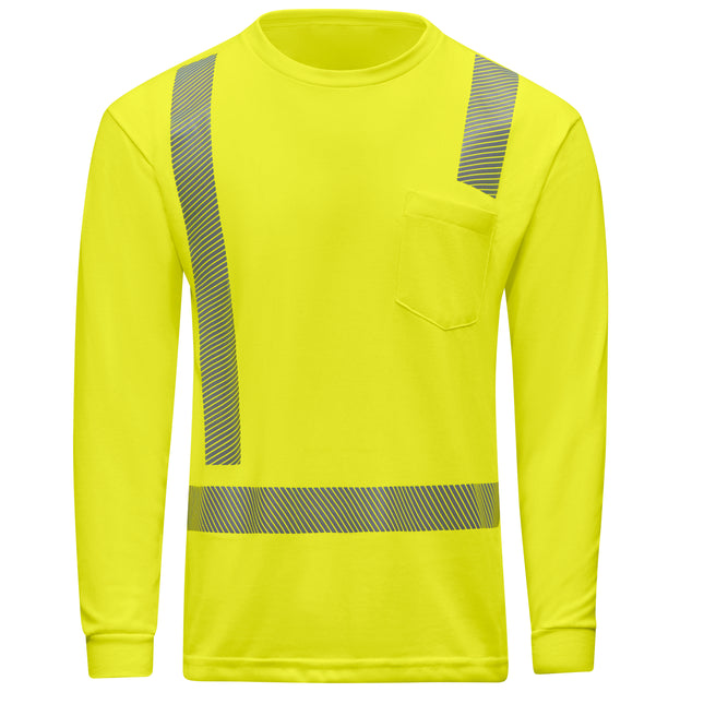 Red Kap® Hi-Visibility Long Sleeve Performance Core Tee, Type R, Class 2 / SK29HV