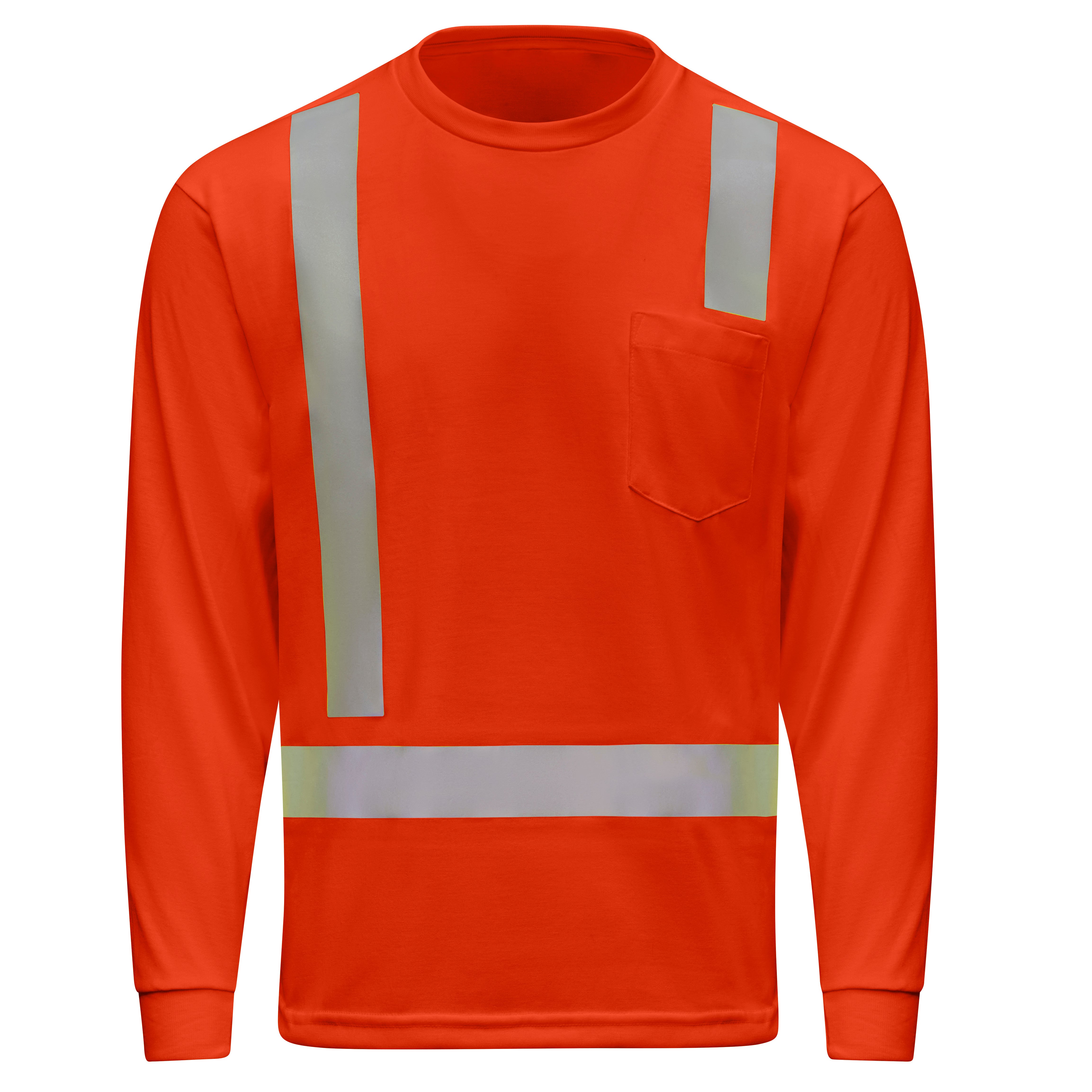 Red Kap® Hi-Visibility Long Sleeve Performance Core Tee, Type R, Class 2 / SK17OV