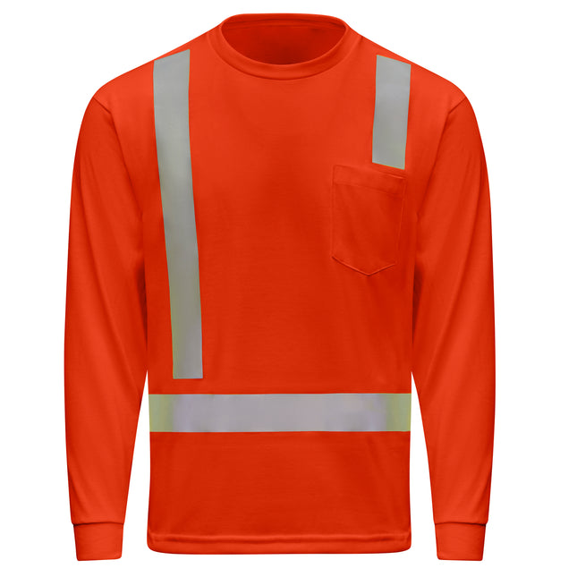 Red Kap® Hi-Visibility Long Sleeve Performance Core Tee, Type R, Class 2 / SK17OV
