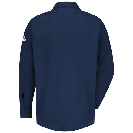Bulwark® Men's Midweight FR Pocketless Concealed-Gripper Work Shirt / SLS2NV
