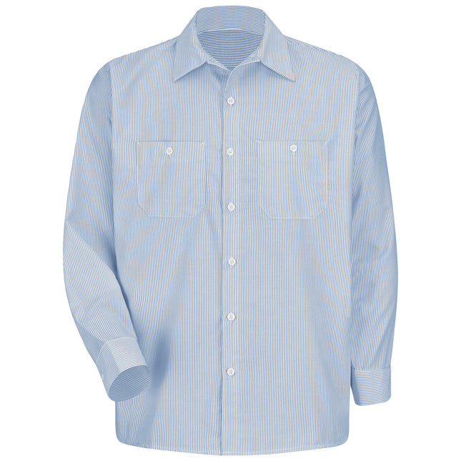 Red Kap® Men's Long Sleeve Industrial Stripe Work Shirt / SL10WB