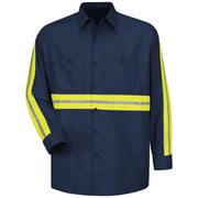 Red Kap® Long Sleeve Enhanced Visibility Industrial Work Shirt / SP14EN