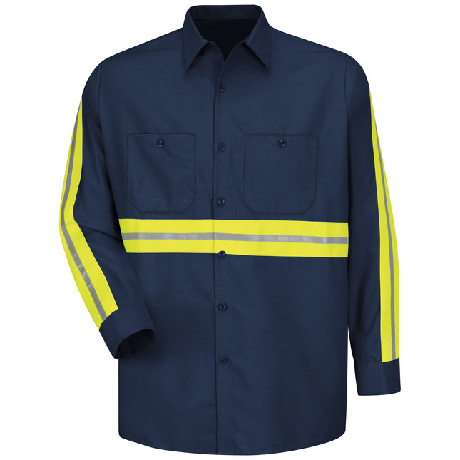 Red Kap® Long Sleeve Enhanced Visibility Industrial Work Shirt / SP14EN