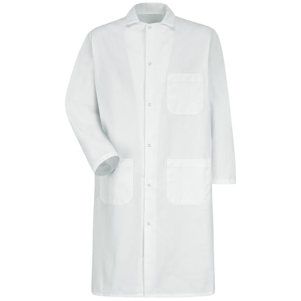 Red Kap® Gripper-Front Butcher Frock with Exterior Pocket / 4016WH