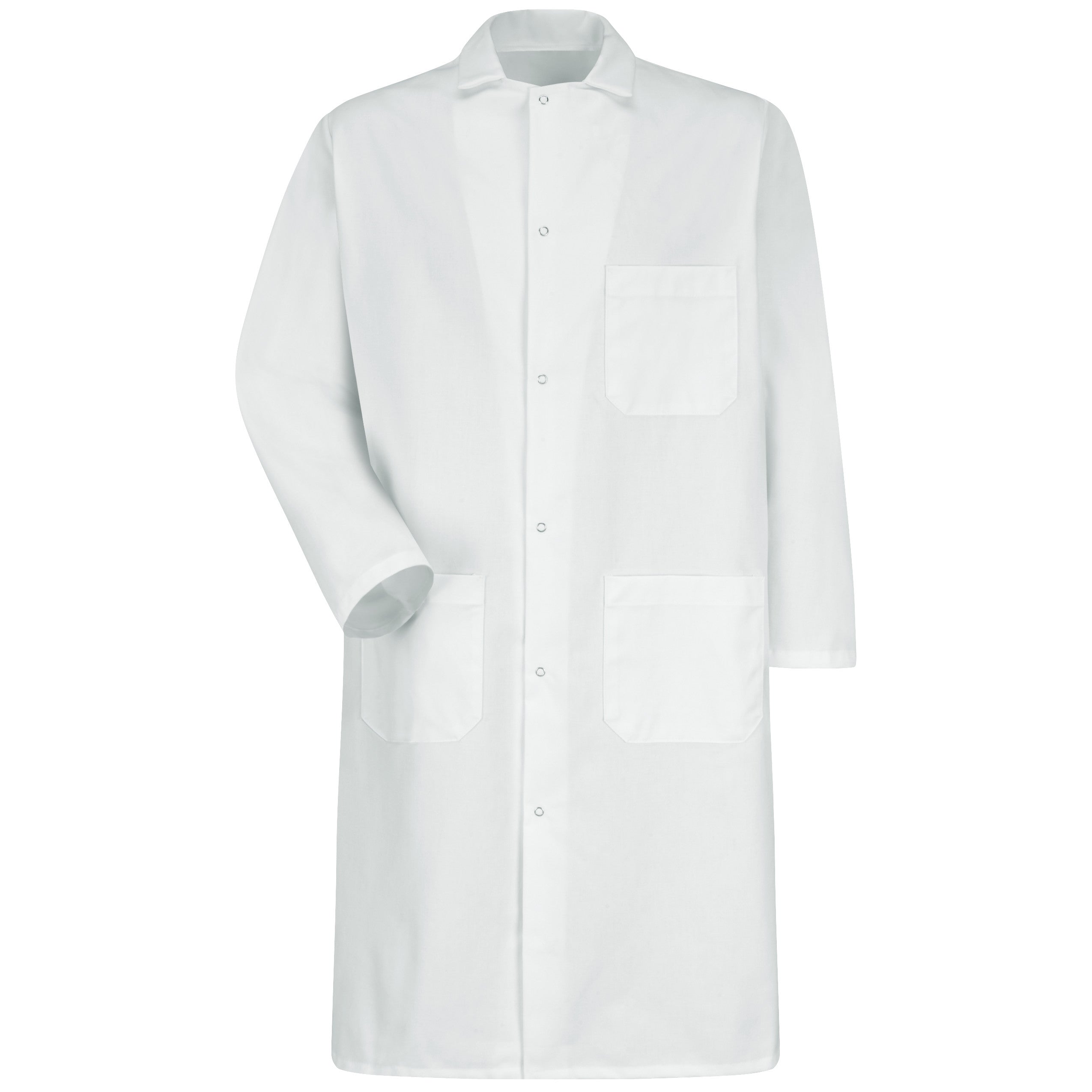 Red Kap® Gripper-Front Butcher Frock with Exterior Pocket / 4016WH