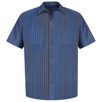 Red Kap® Men's Short Sleeve Industrial Stripe Work Shirt / SP24EX