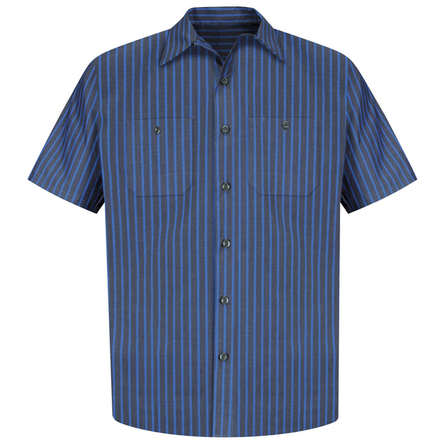 Red Kap® Men's Short Sleeve Industrial Stripe Work Shirt / SP24EX