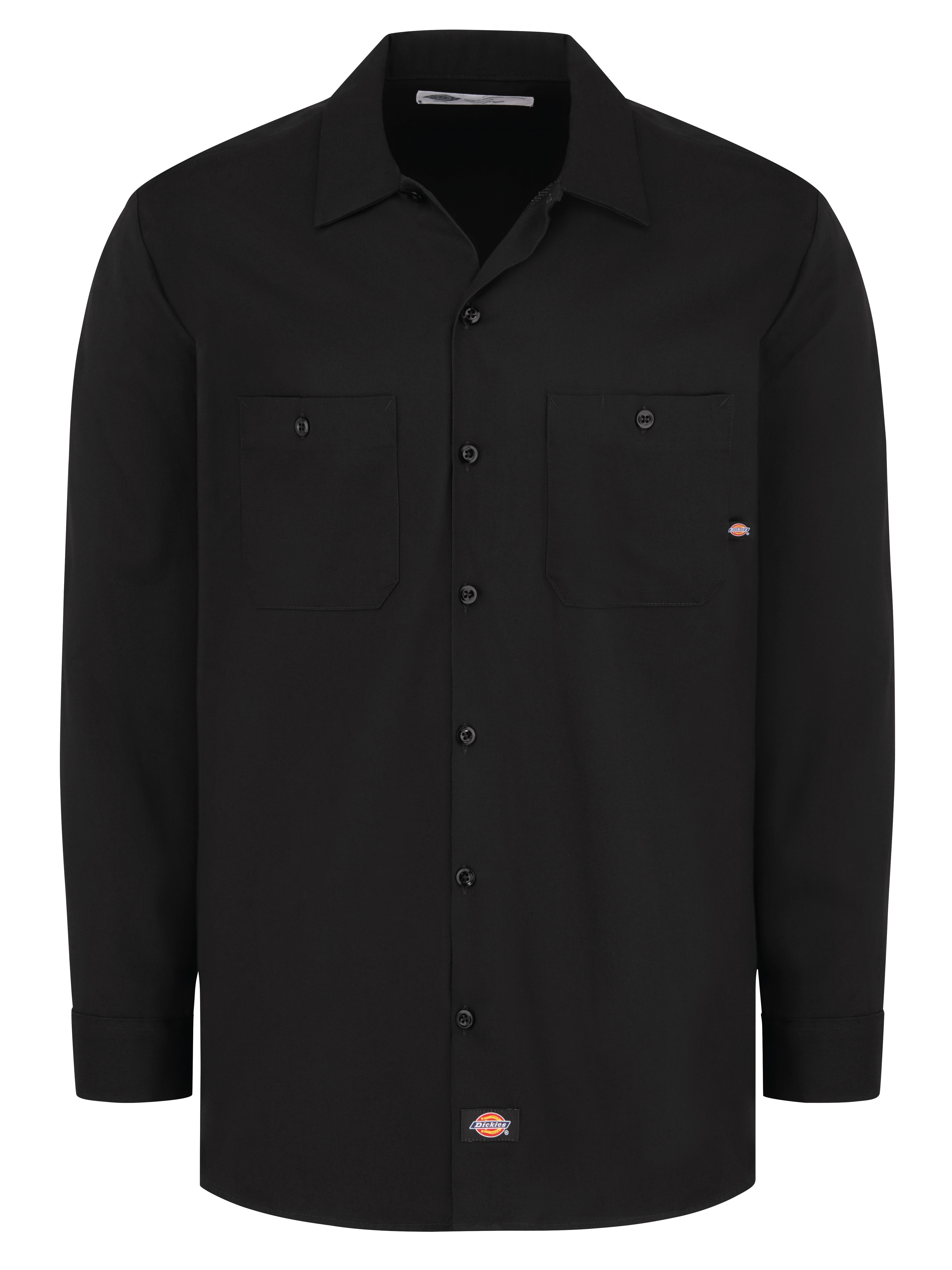 Dickies® Men's Industrial Cotton Long-Sleeve Work Shirt / L307BK