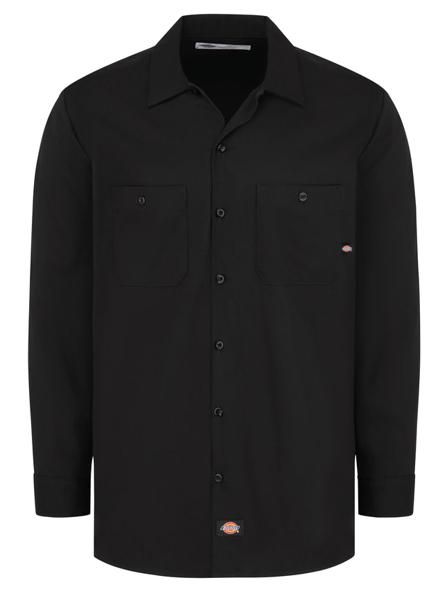 Dickies® Men's Industrial Cotton Long-Sleeve Work Shirt / L307BK