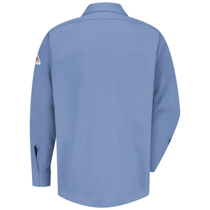 Bulwark® Men's Midweight FR Pocketless Concealed-Gripper Work Shirt / SMS2LB