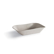 Chinet Just #300 Food Tray 9"x7" Pulp 500 / cs