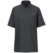 Red Kap® Women's Short Sleeve Chef Coat with OilBlok + MIMIX® / 045XCH