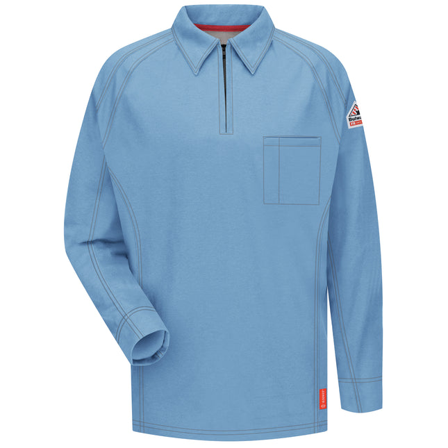 Bulwark® iQ Series® Comfort Knit Men's FR Long Sleeve Polo / QT12BL
