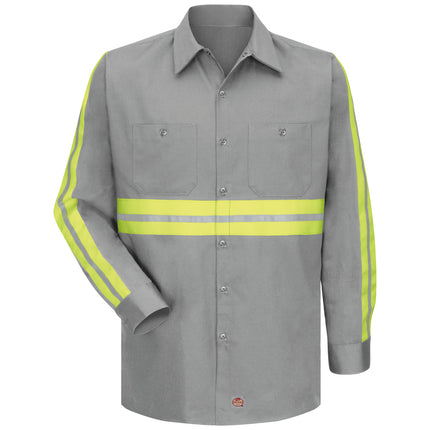 Red Kap® Long Sleeve Enhanced Visibility Cotton Work Shirt / SC30EG