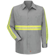 Red Kap® Long Sleeve Enhanced Visibility Cotton Work Shirt / SC30EG