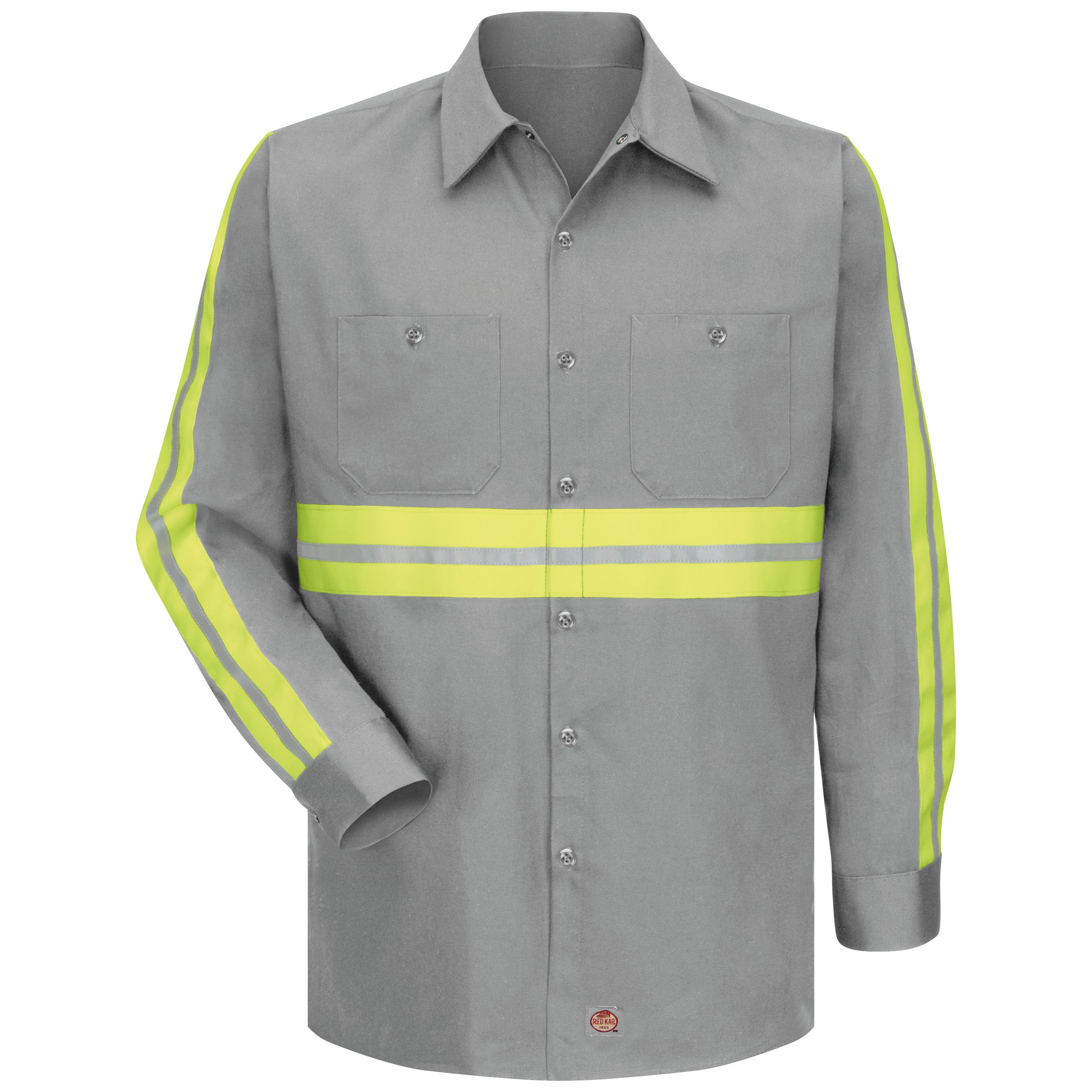Red Kap® Long Sleeve Enhanced Visibility Cotton Work Shirt / SC30EG